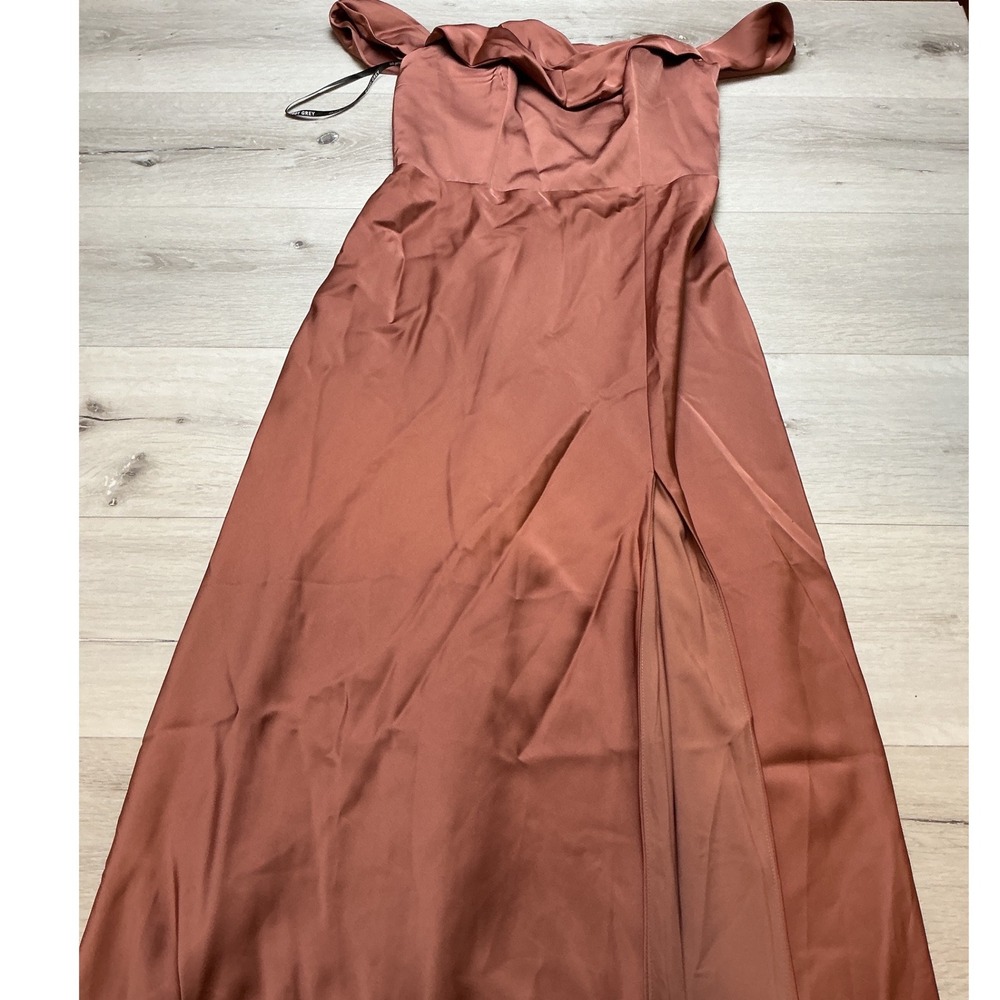 Birdy Grey Mia Matte Satin Dress Desert Rose Small New With Tags - Picture 6 of 10